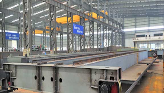 main girder production of double girder overhead bridge crane 