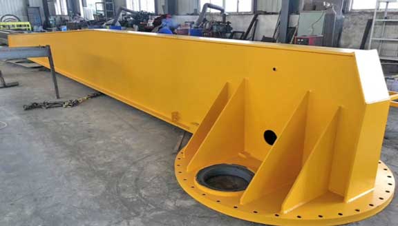 Jib crane fabrication at Yuantai Crane factory