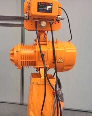 Electric chain hoist for single girder low profile bridge crane 