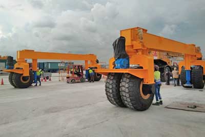 Footer assembly- 80 ton rubber tyred gantry crane for sale Malaysia project 