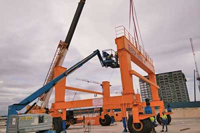 Supporting leg assembly- 80 ton rubber tyred gantry crane for sale Malaysia project 