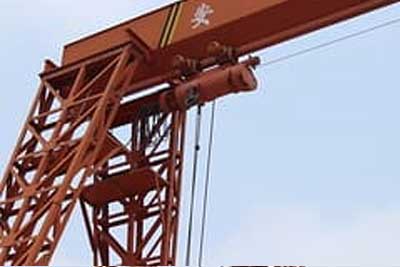 A frame truss structure of single girder gantry crane 