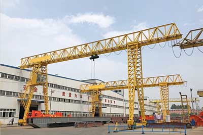 Single girder truss gantry crane with single cantilever