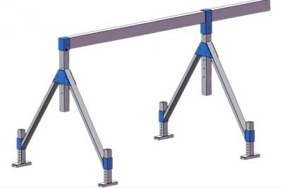 Adjustable aluminium gantry crane