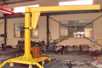 portable jib crane with rollers 