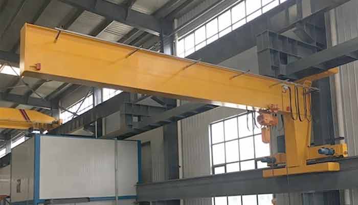 I beam cantilever wall travelling jib crane with electric chain hoist 