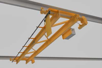 Under hung double girder bridge crane design