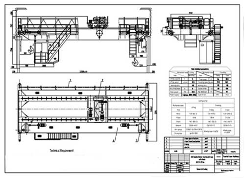 Overhead crane design drawing 