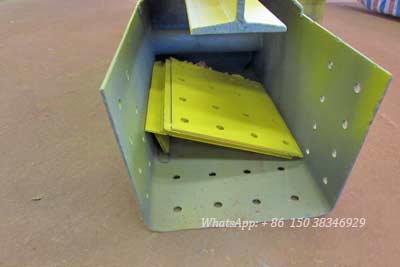  Strengthened steel plates to bolt the two section of main girder together when arrived at working site. 