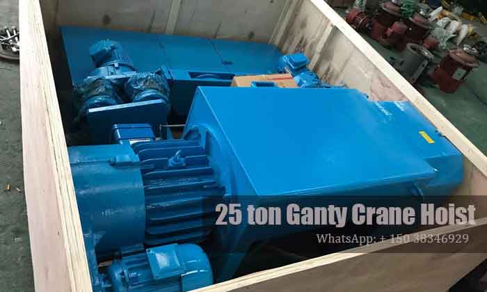 Electric wire rope hoist of 25 ton single beam  gantry crane 