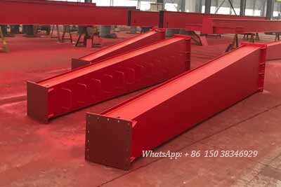 Supporting legs of 10 ton gantry crane for sale Serbia painted with red