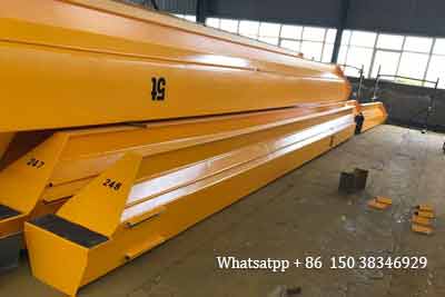 Main girder of 5 ton single girder overhead crane painted 