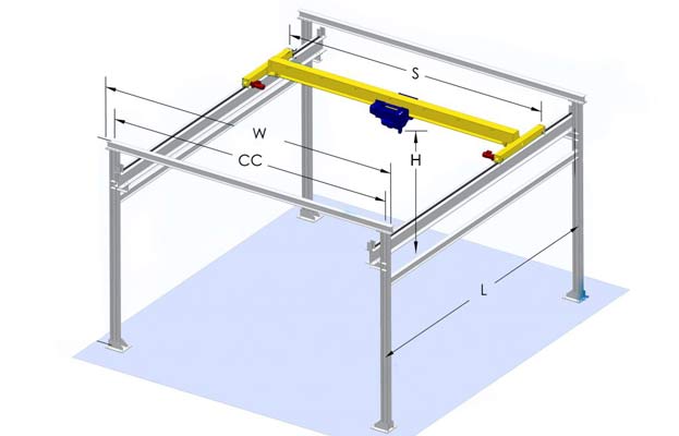 5 ton overhead crane specification drawing