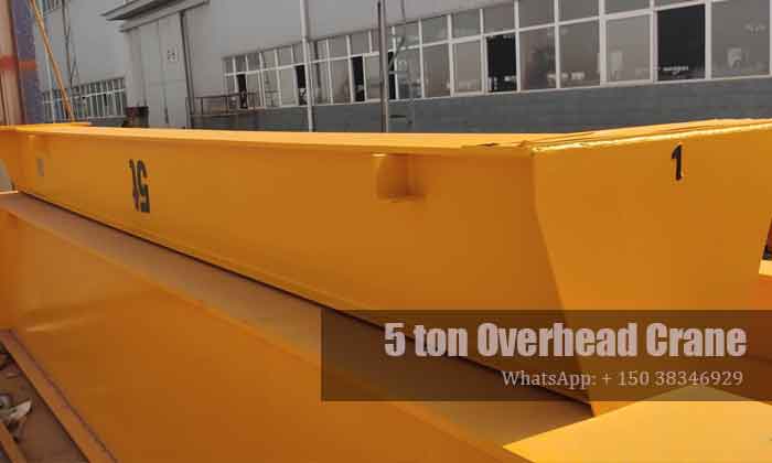 HD type of 5 ton single girder overhead crane for sale Bangladesh