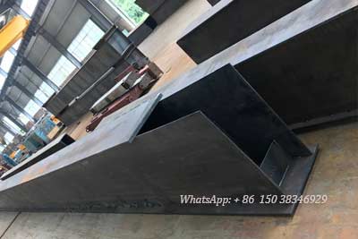 Box stuctrue main girder beams under production  for Haiti clients 