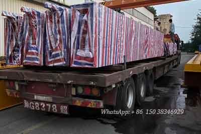 Main girder of the 15 ton overhead crane  loaded into truck for delivery