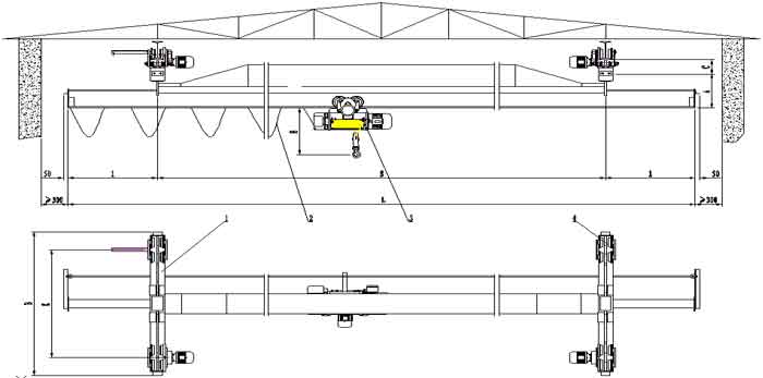 LXB-type electric single girder Under slung crane