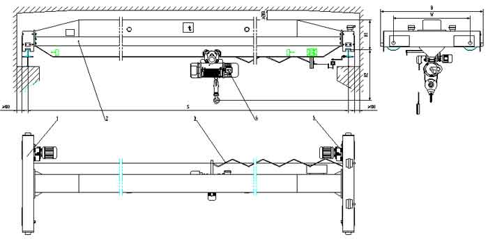  LD type electric single girder crane (ground controlling)