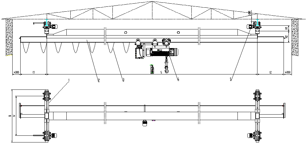 Figure 14 explosion-proof electric single girder crane for mine