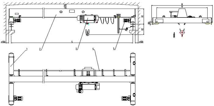 LD-type low clearance single girder crane