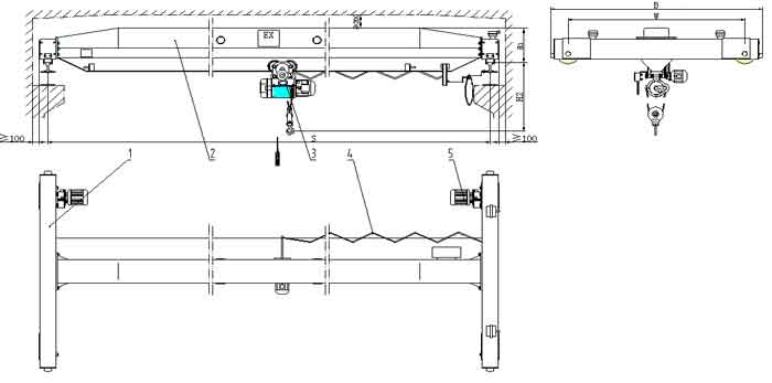  LB-type explosion-proof electric single girder crane