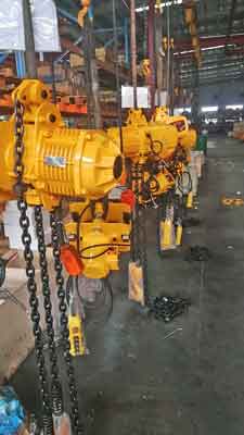 11 sets of 3 ton electric chain hoists underconstruction for sale Pakistan