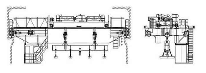 Carrier beam overhead crane drawing