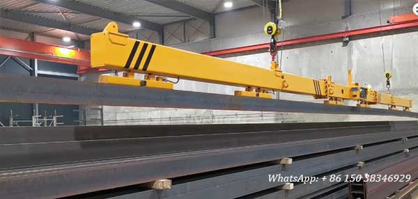 Electromagnet crane for heavy rail and profiled steel