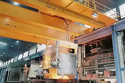 YZ Double Girder Overhead Ladle Crane for sale Algeria