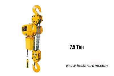 10 ton electric chain fall hoist with hook suspension design