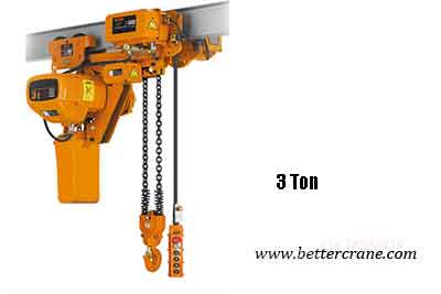  3 ton low headroom electric chain hoist 