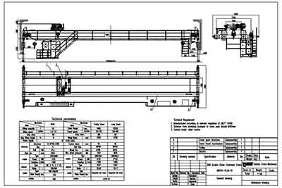 10 ton double girder bridge crane for sale Russia 