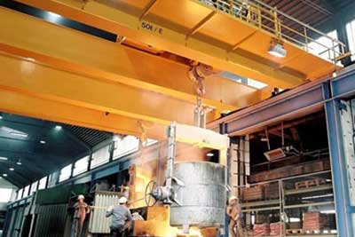 Foundry Double Girder Overhead Crane, ladle crane for steel mill and plant 