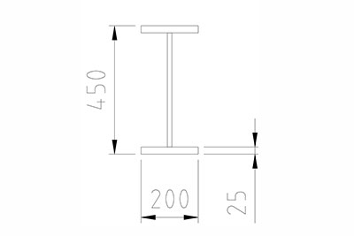 Sizes and dimensions of H beams of 10 ton electric hoist for Argentina