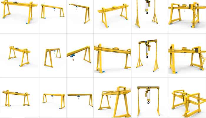 all types of gantry cranes, portable gantry cranes for sale, 