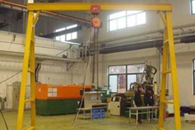 Low headroom H beam light gantry crane