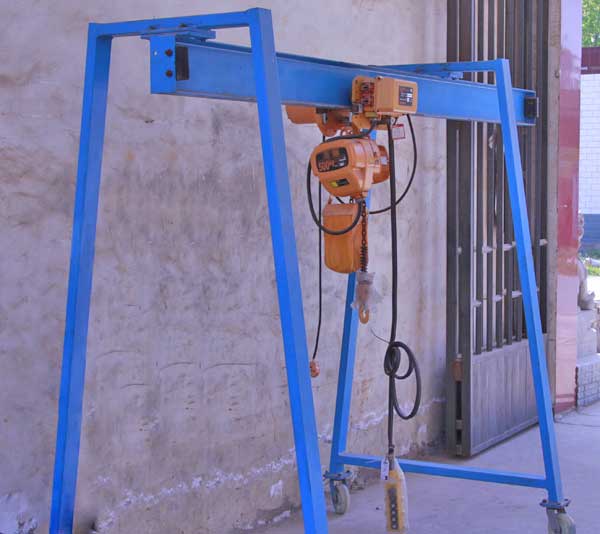 Low headroom H beam gantry crane for light load handling 