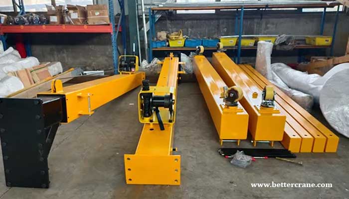 Supporting legs with rollers for the 5 ton gantry crane project in Qatar