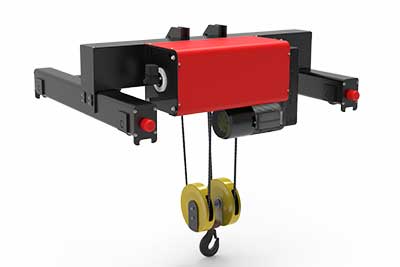 Double girder low ceiling workshop hoist 3d drawing 3 ton -80 ton 