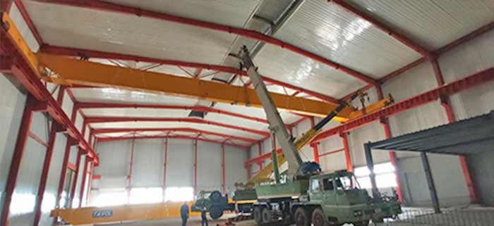 Steel structured warehouse overhead crane 40 ton 