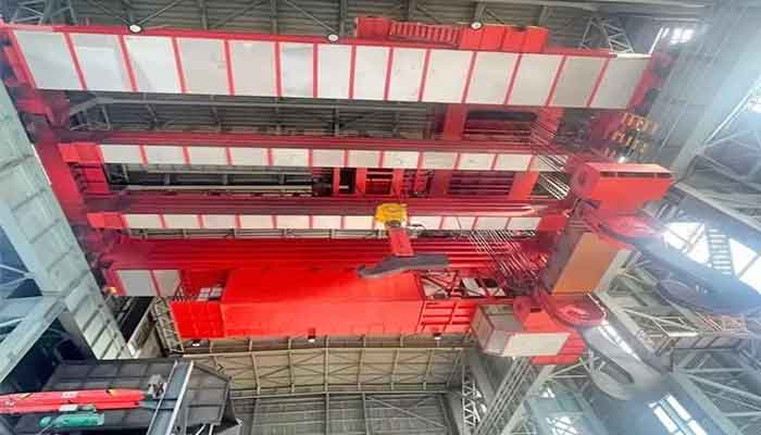 four girder foudry crane - heavy duty foundry overhead crane