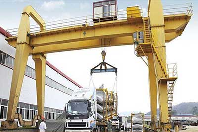 Double girder rail gantry crane 