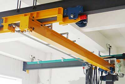 Underhung or under running overhead rail crane 