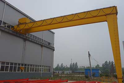 Single leg gantry crane double girder