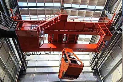 slag handling heavy duty overhead crane