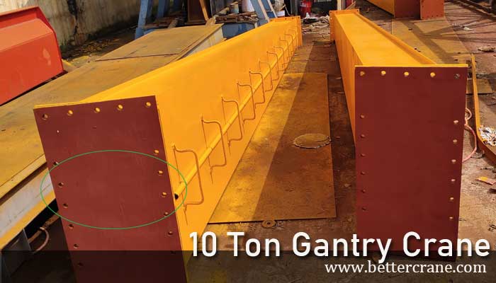 Supporting legs of single beam gantry crane 10 tons 