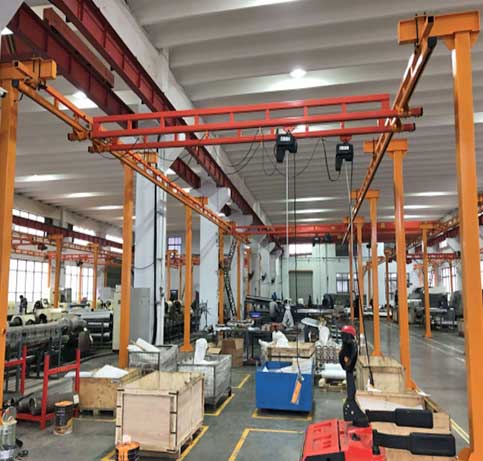 Freestanding Floor Mounted Workstation Crane for Glass Handling