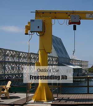 Outdoor floor-mounted freestanding jib crane