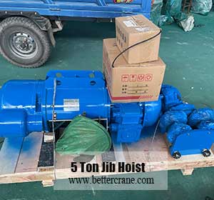 5 ton explosion proof hoist for floor mounted electric jib crane 