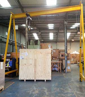 Fixed height a frame gantry cranes for indoor workshops 